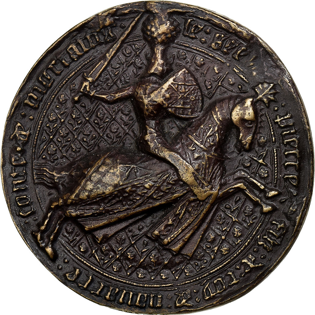 Francia, medaglia, Grand Sceau de Pierre de Navarre, Comte de Mortain, 1968