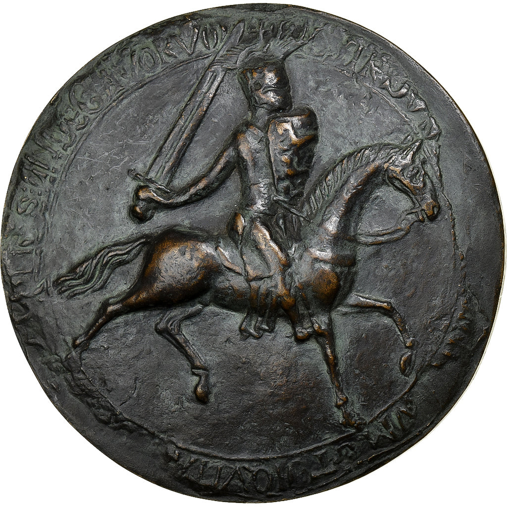 Frankrijk, Medaille, Grand Sceau de Richard Coeur de Lion, 1970, Bronzen, ZF