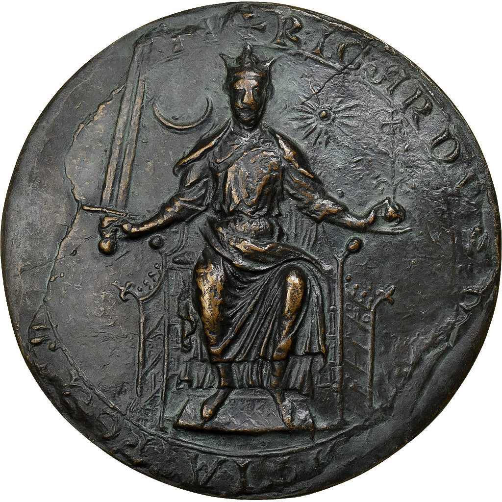 Frankrijk, Medaille, Grand Sceau de Richard Coeur de Lion, 1970, Bronzen, ZF