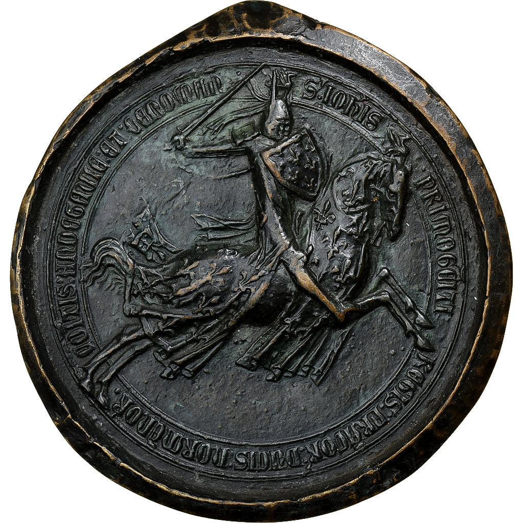 Francia, medaglia, Grand Sceau de Philippe V Le Long, 1971, Bronzo, BB+