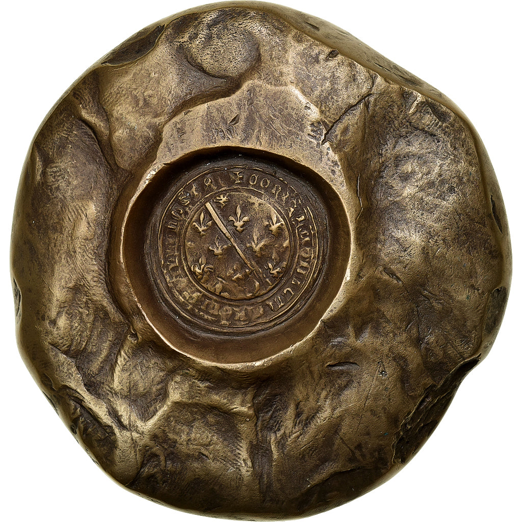 France, Medal, grand Sceau de Louis II Duc de Bourbon, 1977, Bronze, AU(55-58)