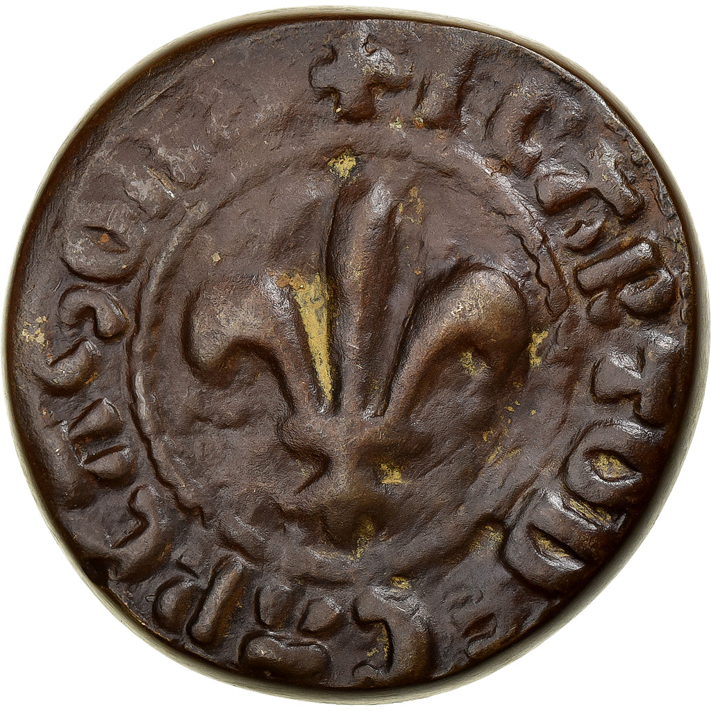 França, medalha, Grand Sceau de Louis X, 1974, Bronze, EF(40-45)