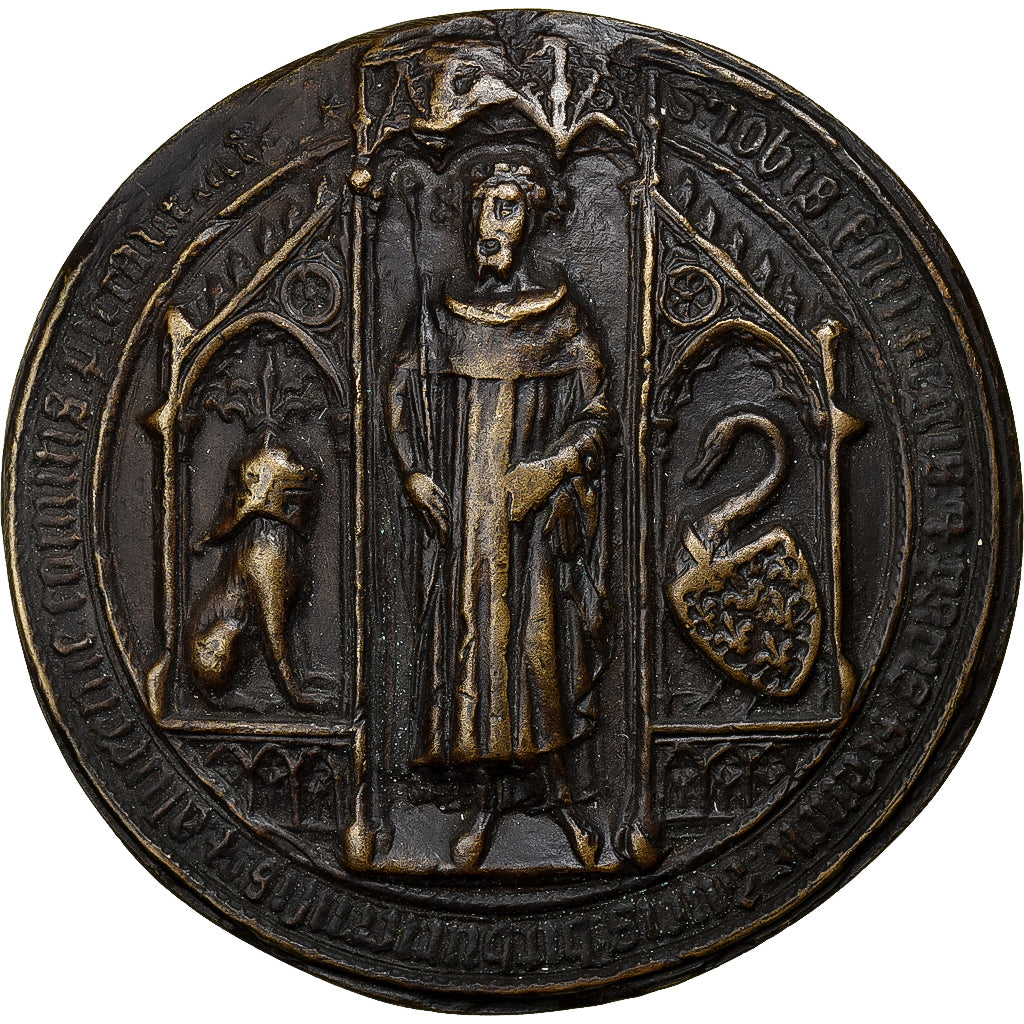 Francia, medaglia, Grand Sceau de Jean de Berry, Comte d'Etampes, 1970, Bronzo