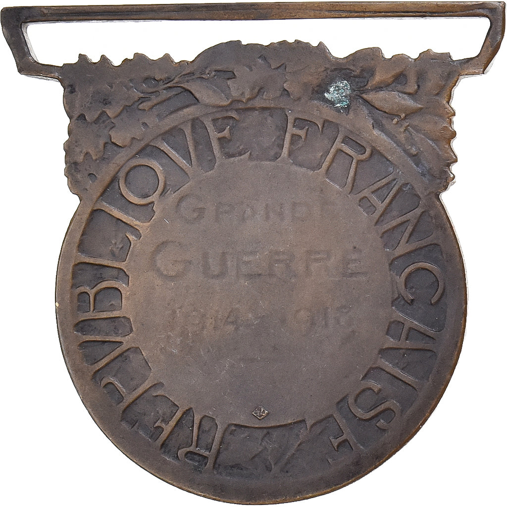 Francia, Grande Guerre, medalla, 1914-1918, Muy buen estado, Morlon, Bronce, 33