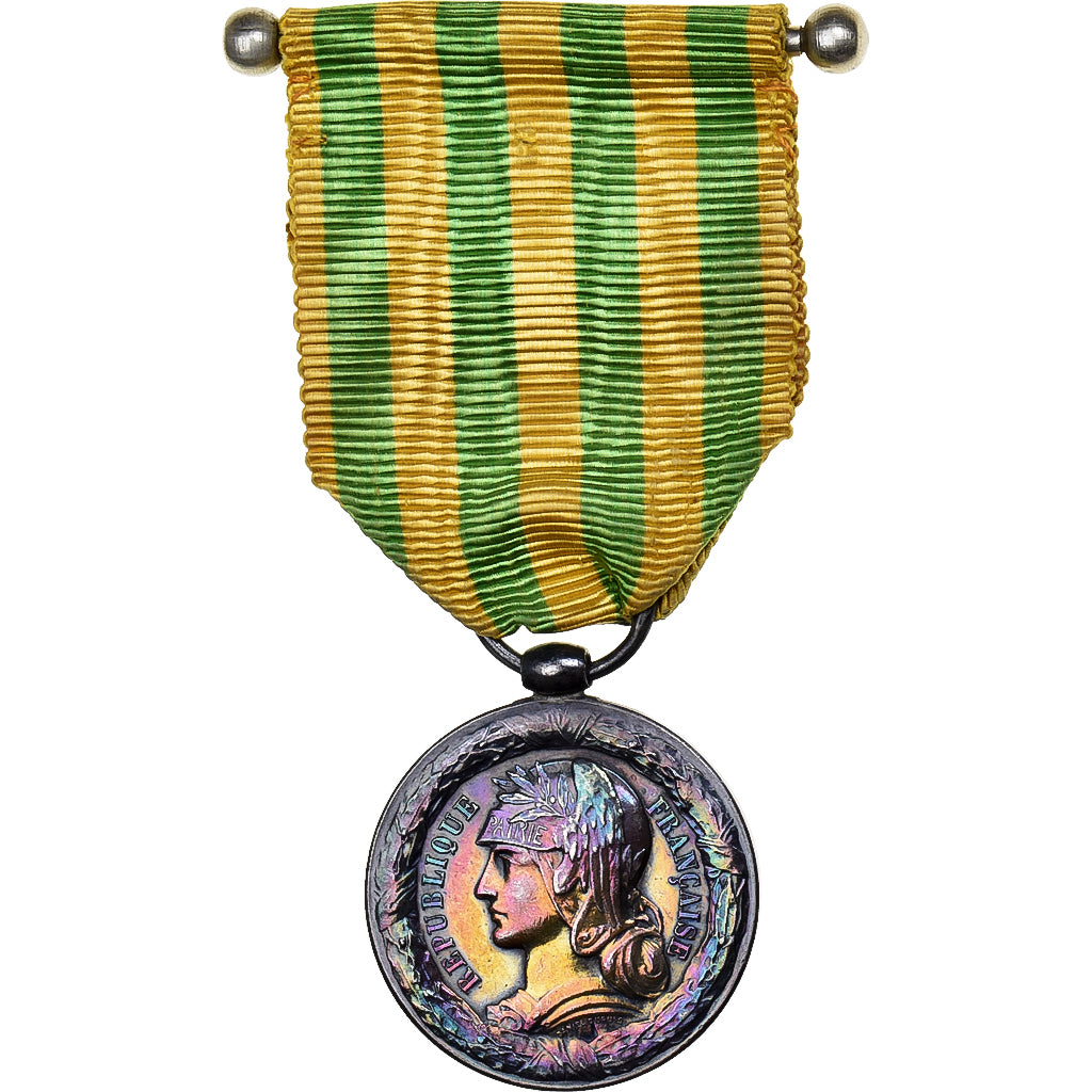 Francia, Campagne du Tonkin-Chine-Annam, WAR, medalla, 1883-1885, Excellent