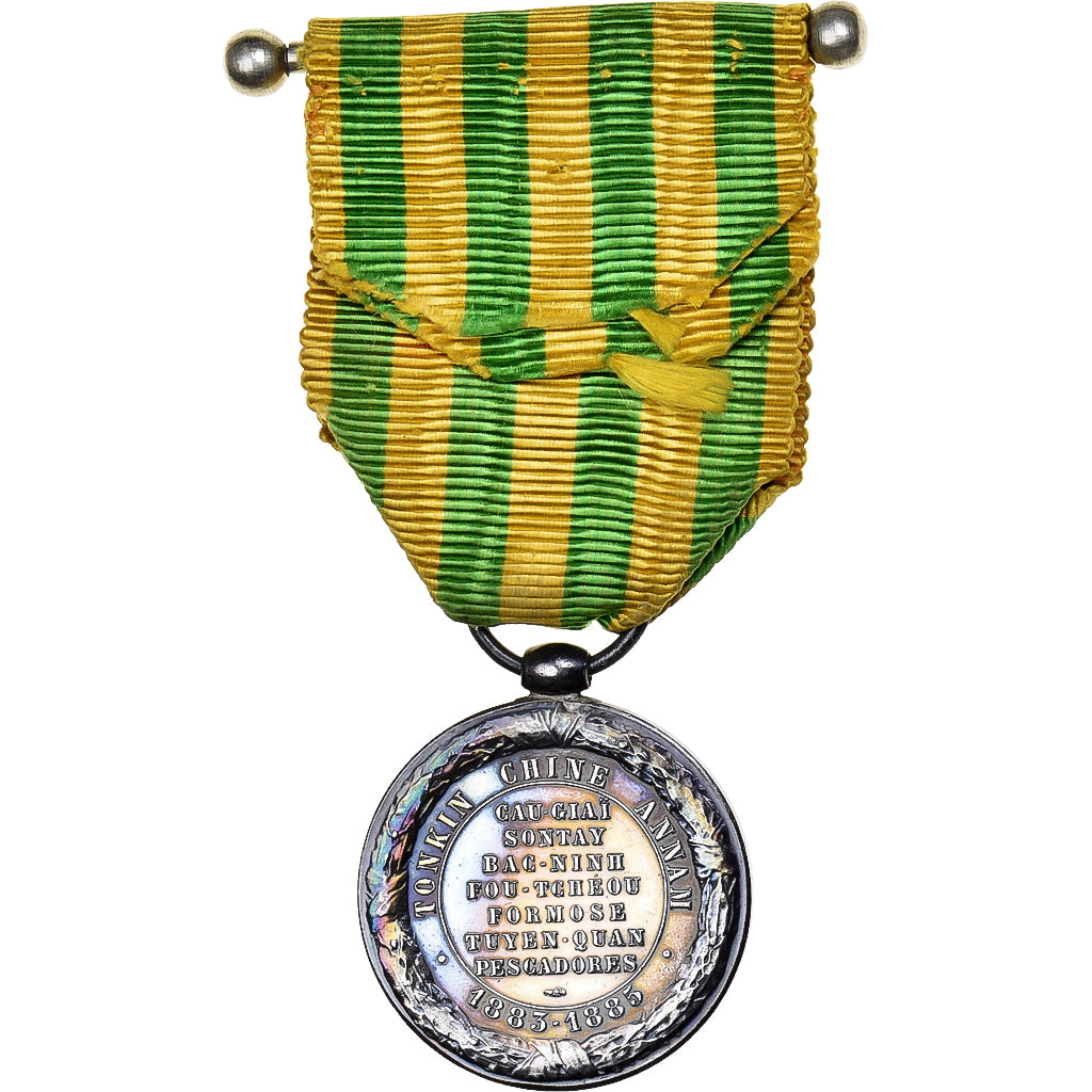 Francia, Campagne du Tonkin-Chine-Annam, WAR, medalla, 1883-1885, Excellent
