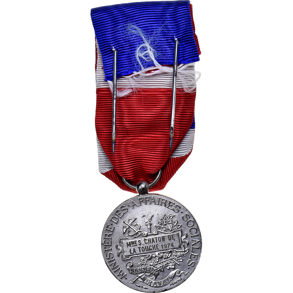 Francia, Ministère des Affaires Sociales, medalla, 1974, Excellent Quality