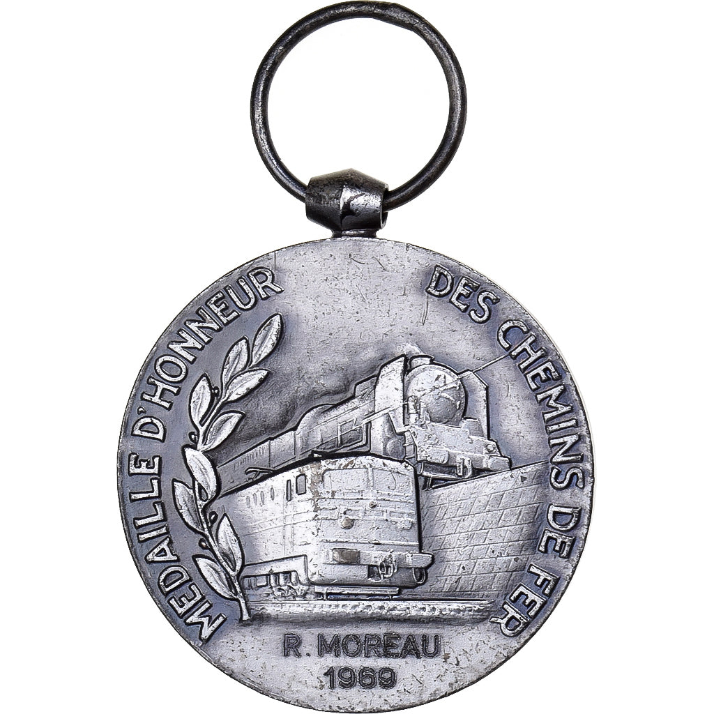 Frankrijk, Médaille d'honneur des chemins de fer, Railway, Medaille, 1969, Heel