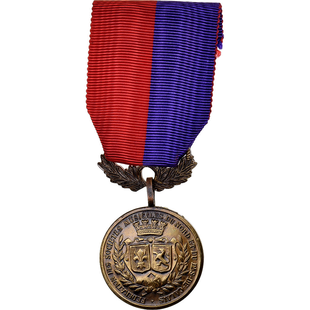 Francia, Fédération musicale du Nord-Pas-de-Calais, medalla, Sin circulación