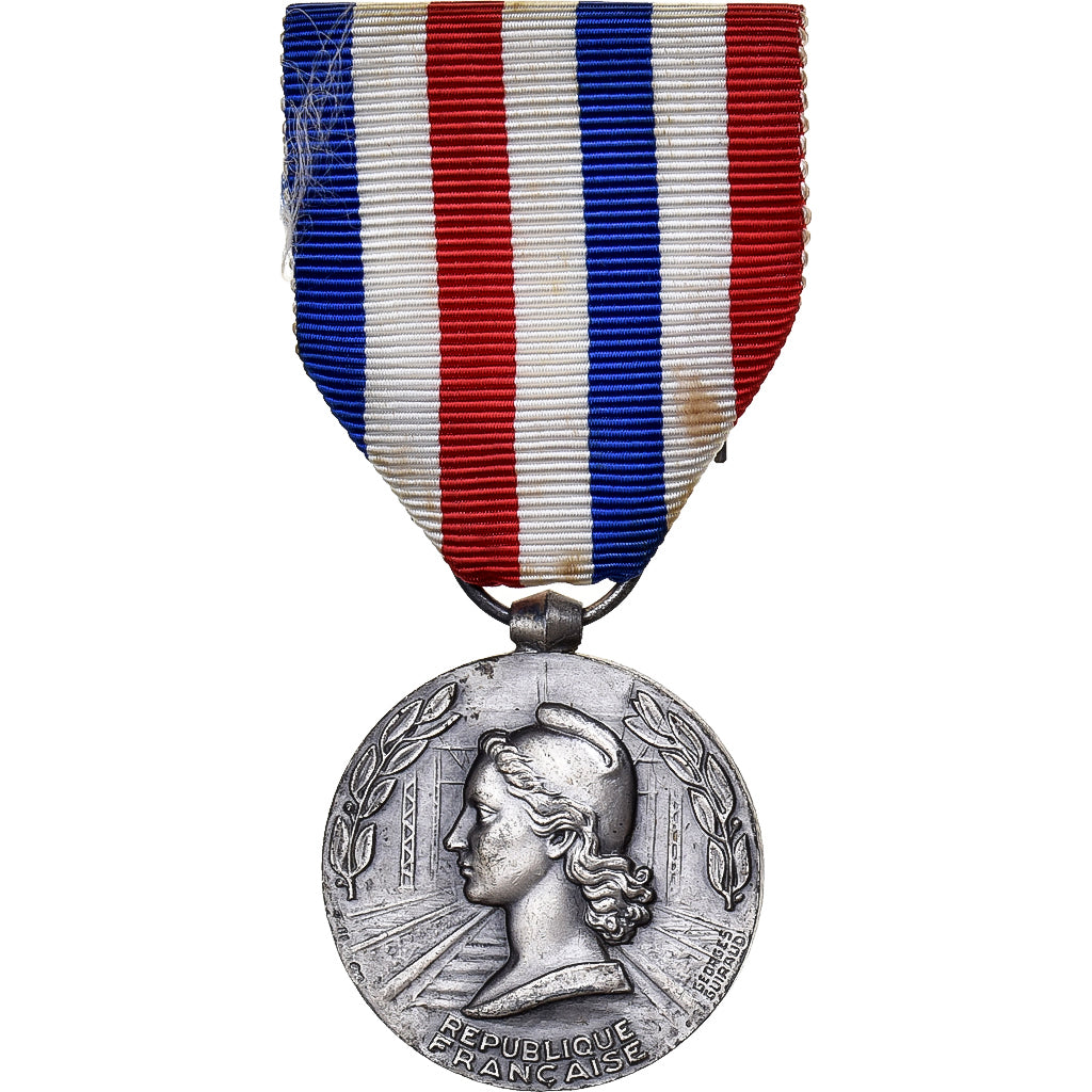 Francia, Médaille d'honneur des chemins de fer, Railway, medalla, 1962, Muy
