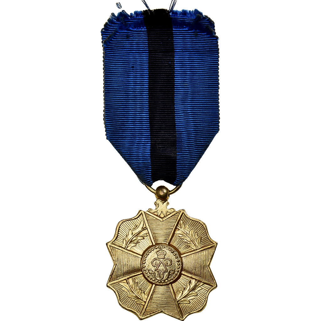 Belgio, Ordre de Léopold II, medaglia, Ottima qualità, Bronzo dorato, 38