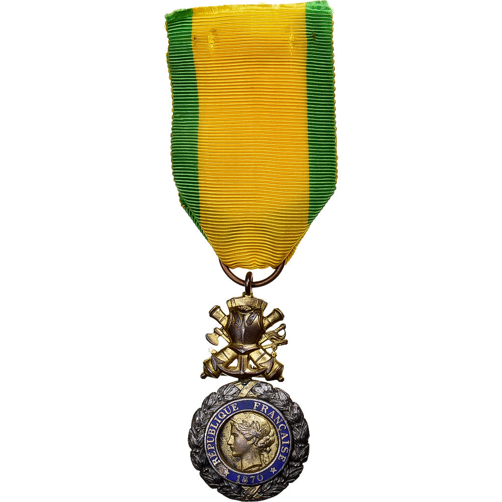 Francia, Troisième République, Valeur et Discipline, medalla, 1870, Muy buen