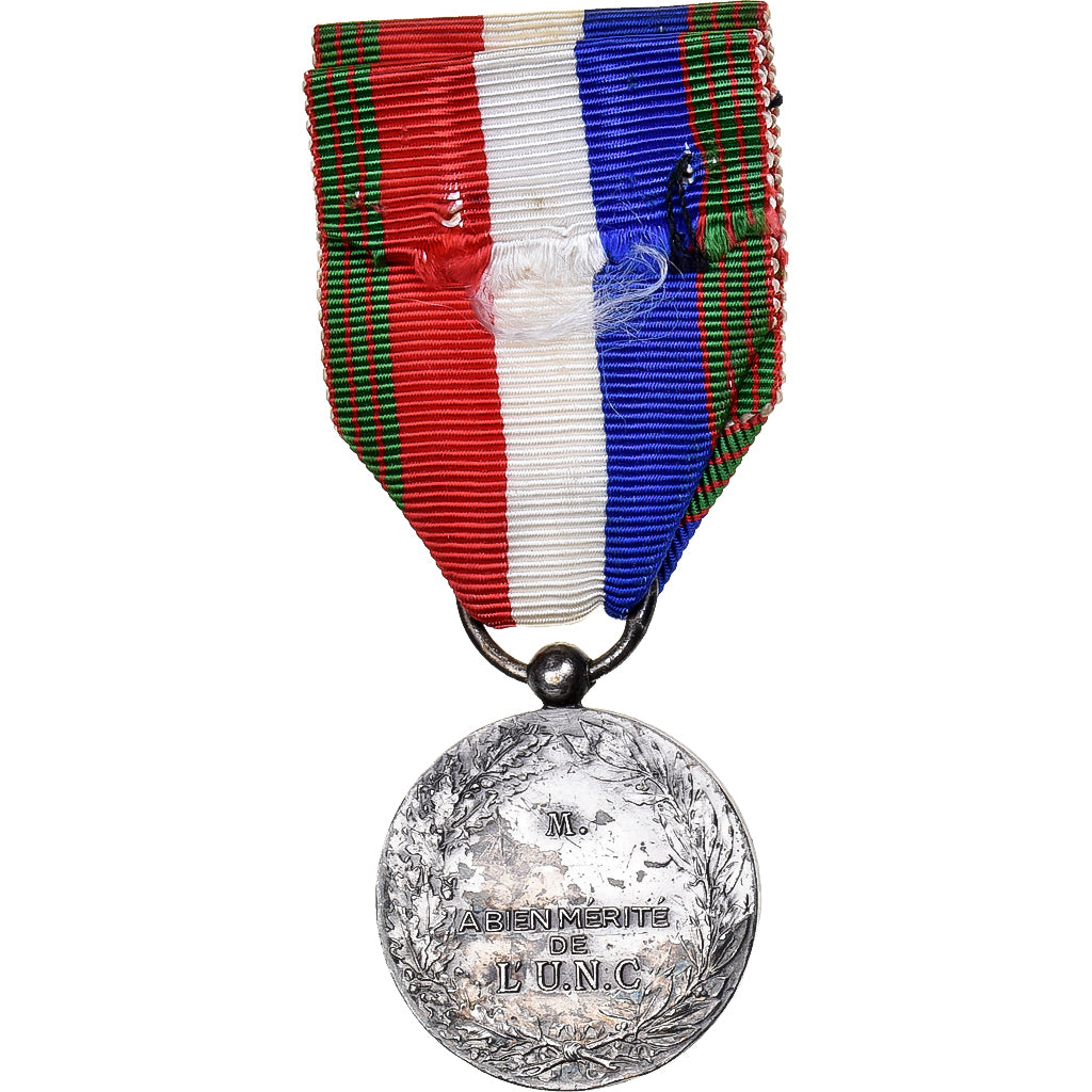 France, Union Nationale des Combattants, WAR, Medal, Excellent Quality, Silvered