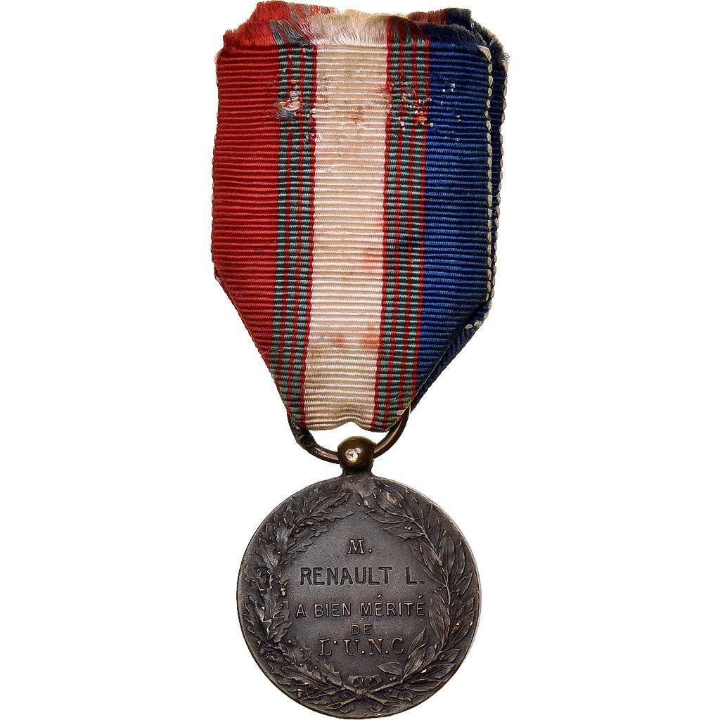 France, Union Nationale des Combattants, WAR, Medal, Very Good Quality, Bronze