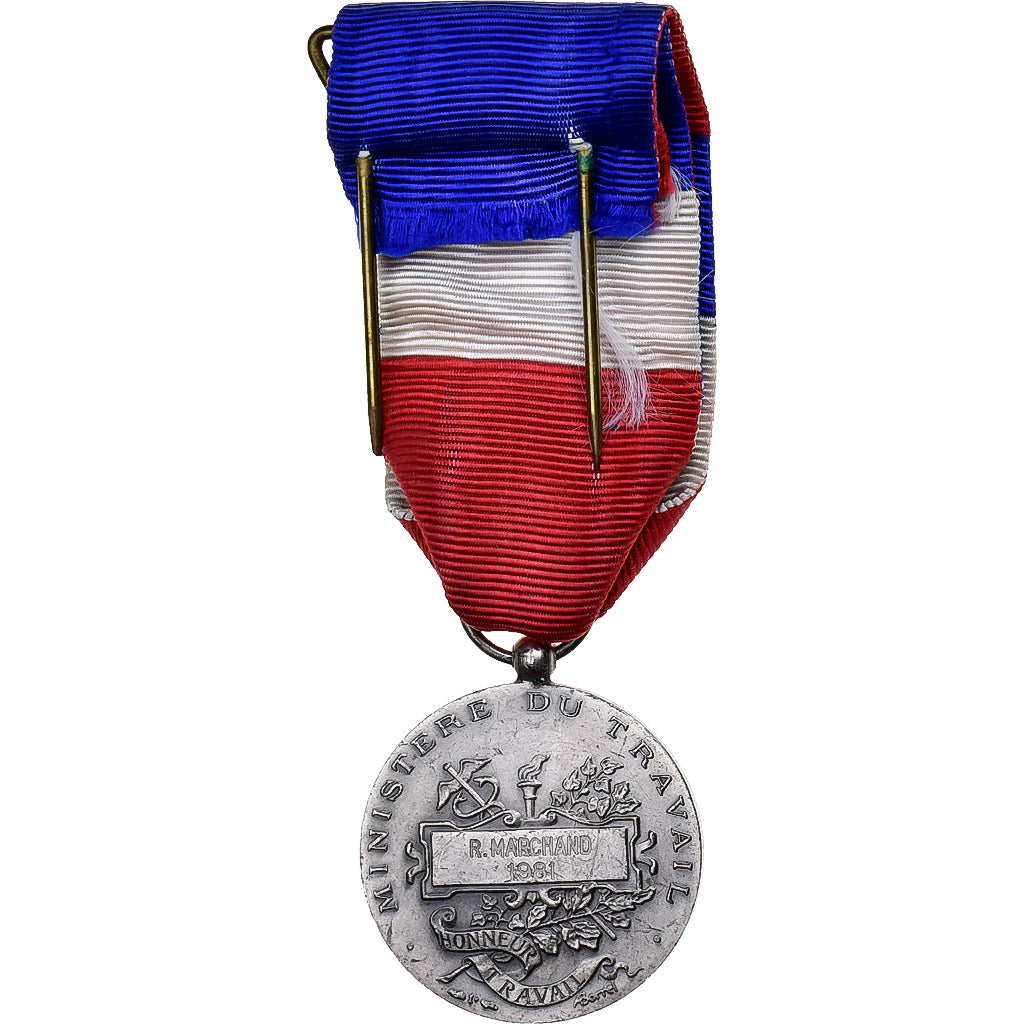 França, Médaille d'honneur du travail, medalha, 1981, Qualidade Muito Boa