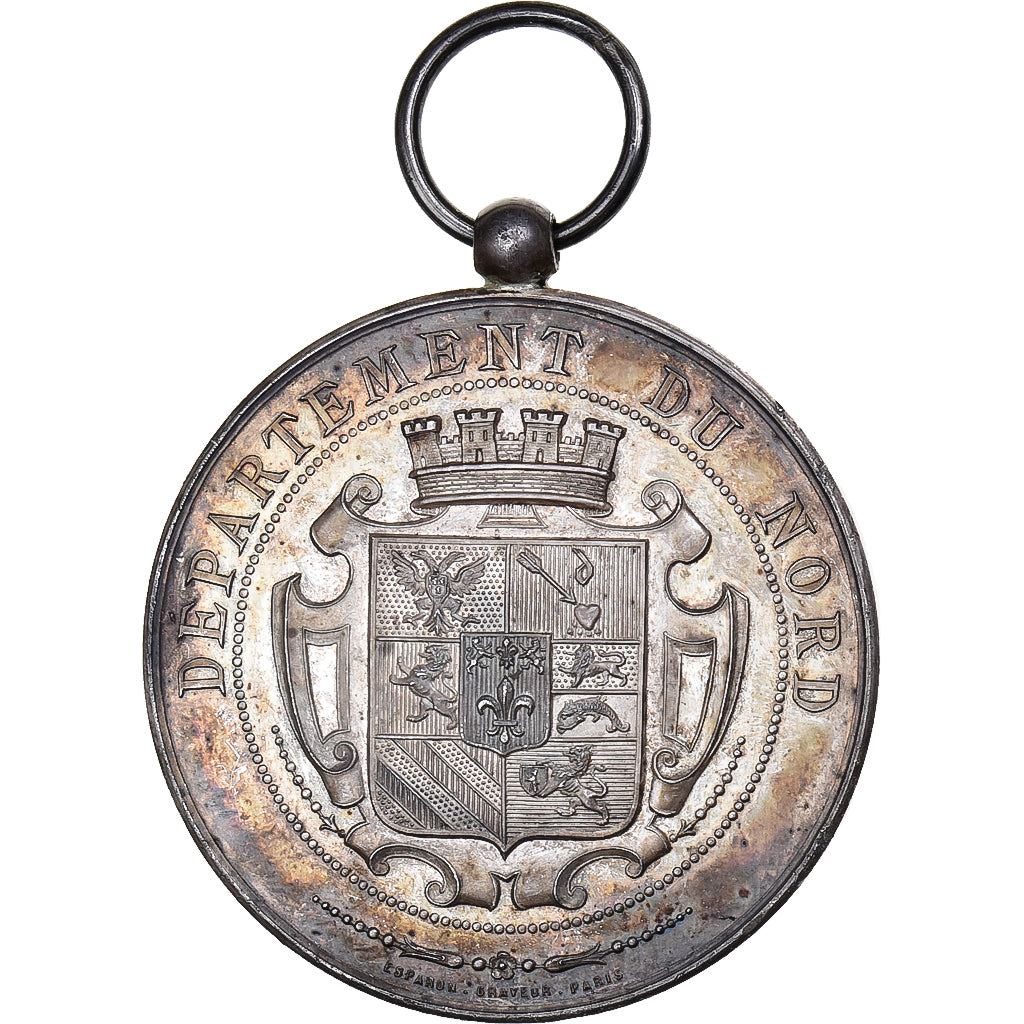 France, Medal, Encouragement à l'Industrie Chevaline, Nord, Silver, Esparon