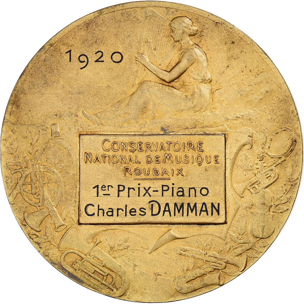 Francia, medalla, Conservatoire National de Musique de Roubaix, Piano, 1920