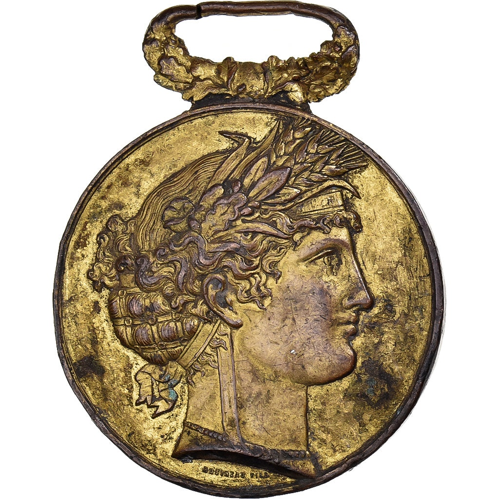 França, medalha, Festival de Musique de la Madeleine, 1879, Bronze Dourado