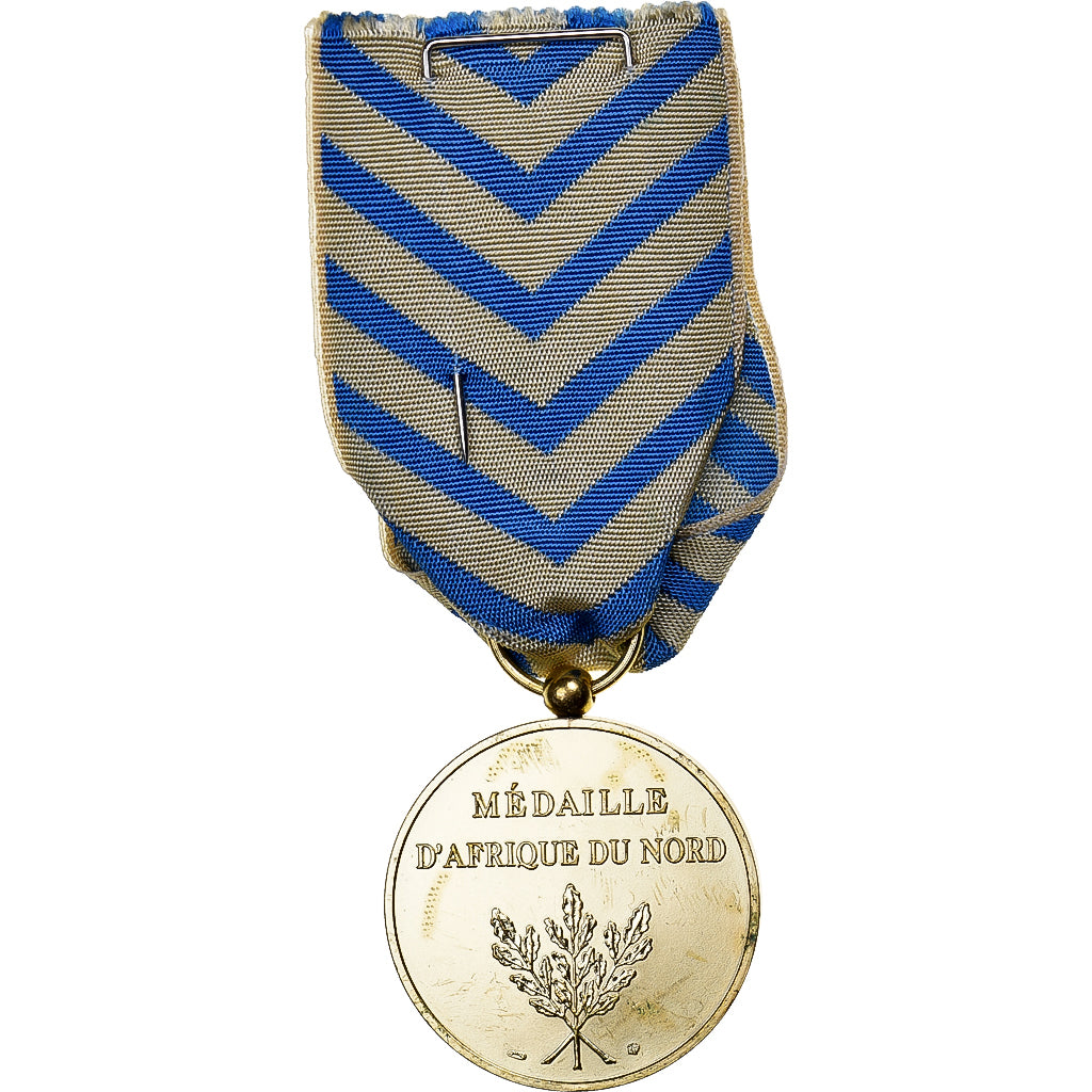 France, Commémorative d'Afrique du Nord, Medal, Very Good Quality, Gilt Bronze