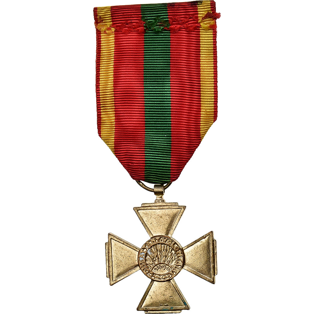 France, Croix du Combattant Volontaire, WAR, Medal, 1914-1918, Very Good