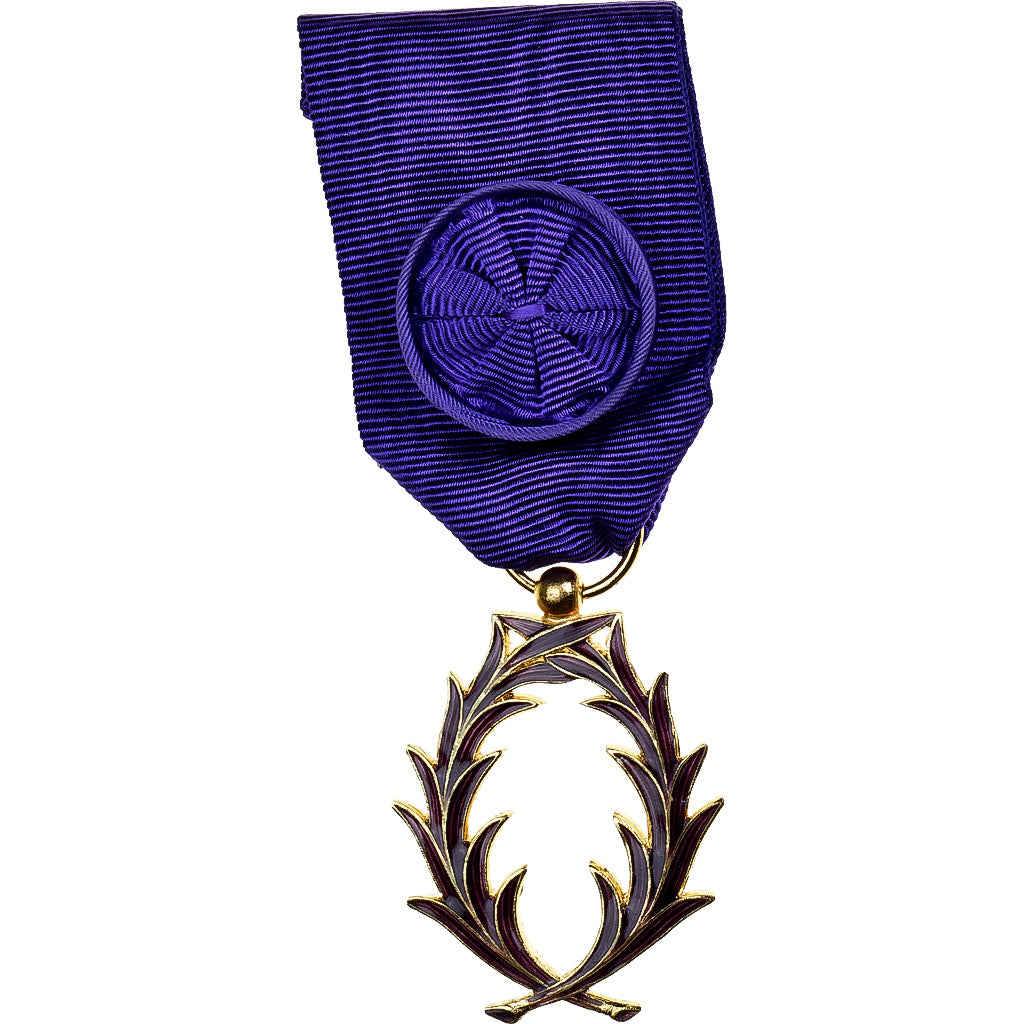 Francja, Palmes Académiques Officier, medal, Stan menniczy, Pokryty brązem, 38