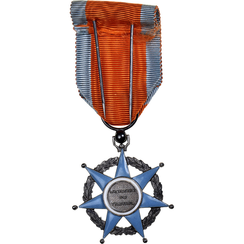 France, Ministère du Travail, Mérite social, Médaille, Non circulé, Argent