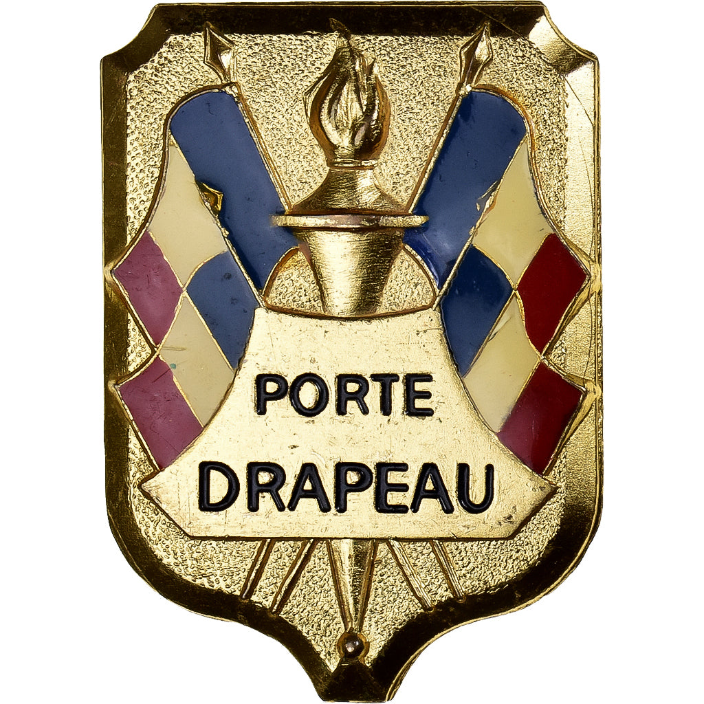 France, Porte Drapeau, Broche, Excellent Quality, Gilt Bronze, 54