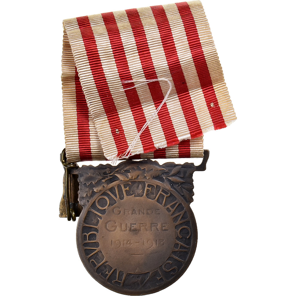 França, Grande Guerre, medalha, 1914-1918, Qualidade Excelente, Morlon, Bronze