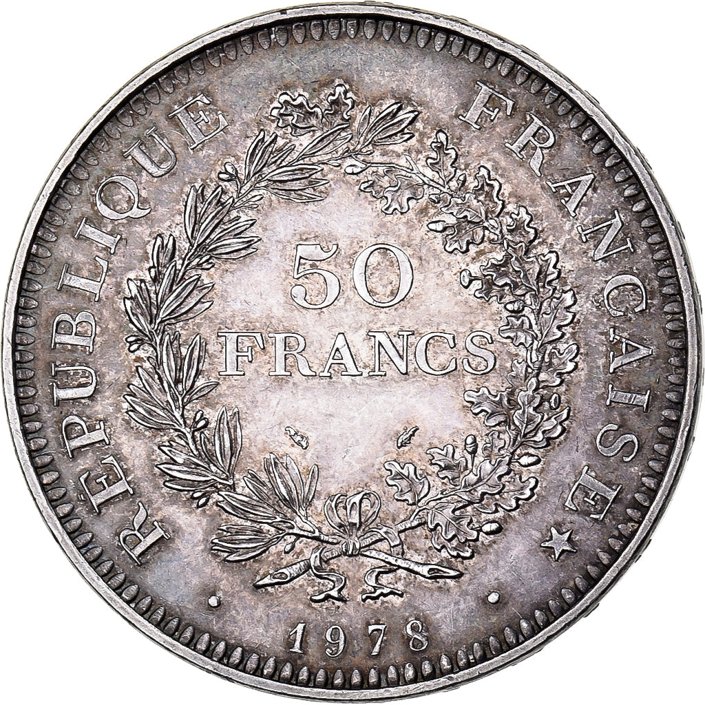 France, 50 Francs, Hercule, 1978, Paris, Silver, AU(55-58), Gadoury:882