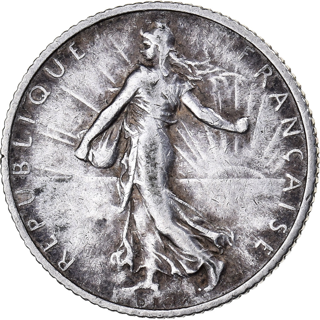 Francia, Franc, Semeuse, 1918, Paris, Argento, BB, KM:844.1