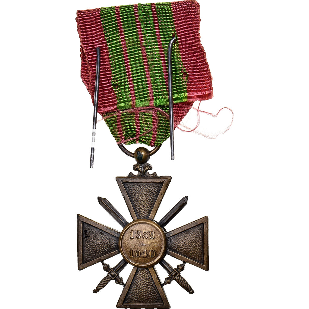 France, Croix de Guerre, Médaille, 1939-1940, Une Citation, Très bon état