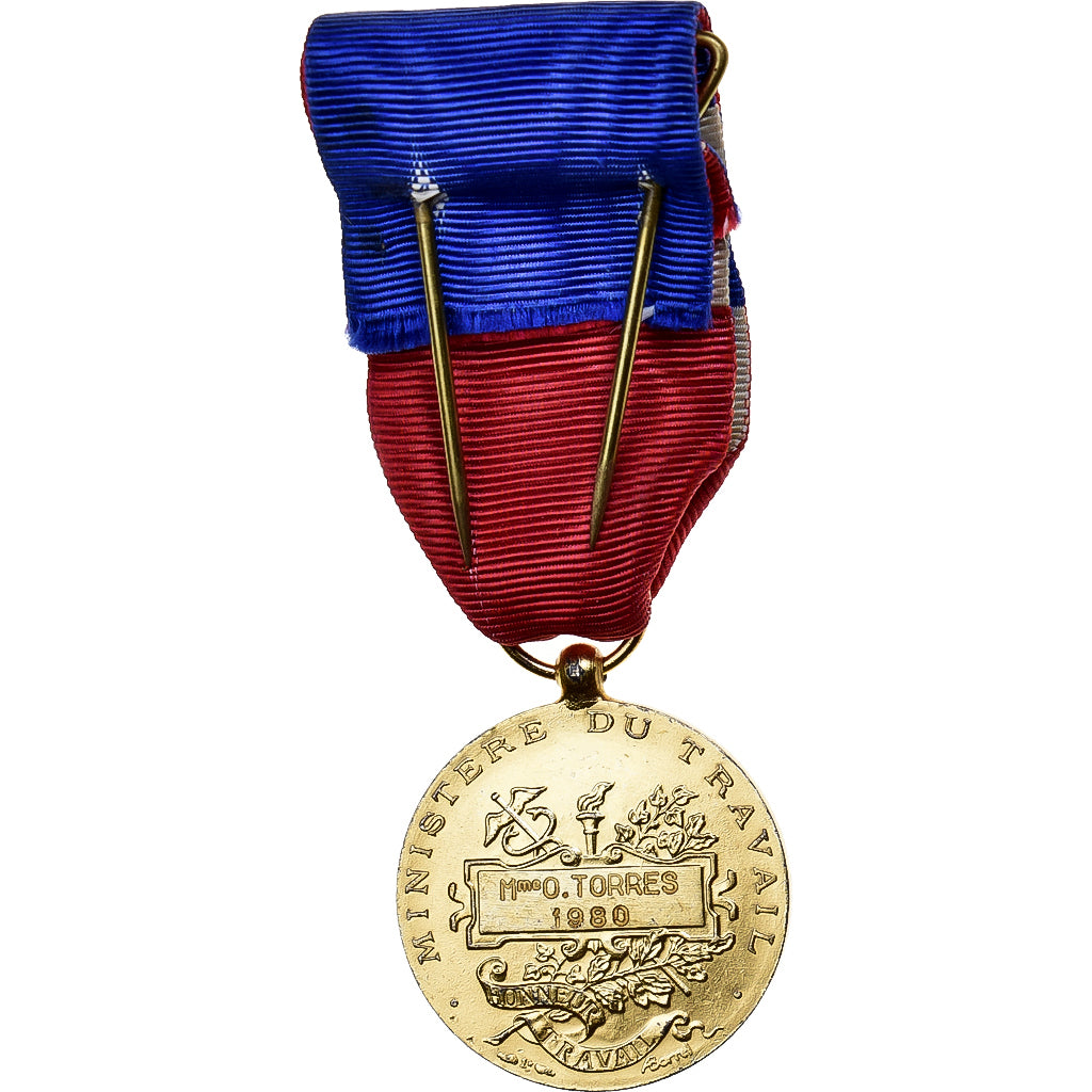 França, Honneur-Travail, République Française, medalha, 1980, Qualidade