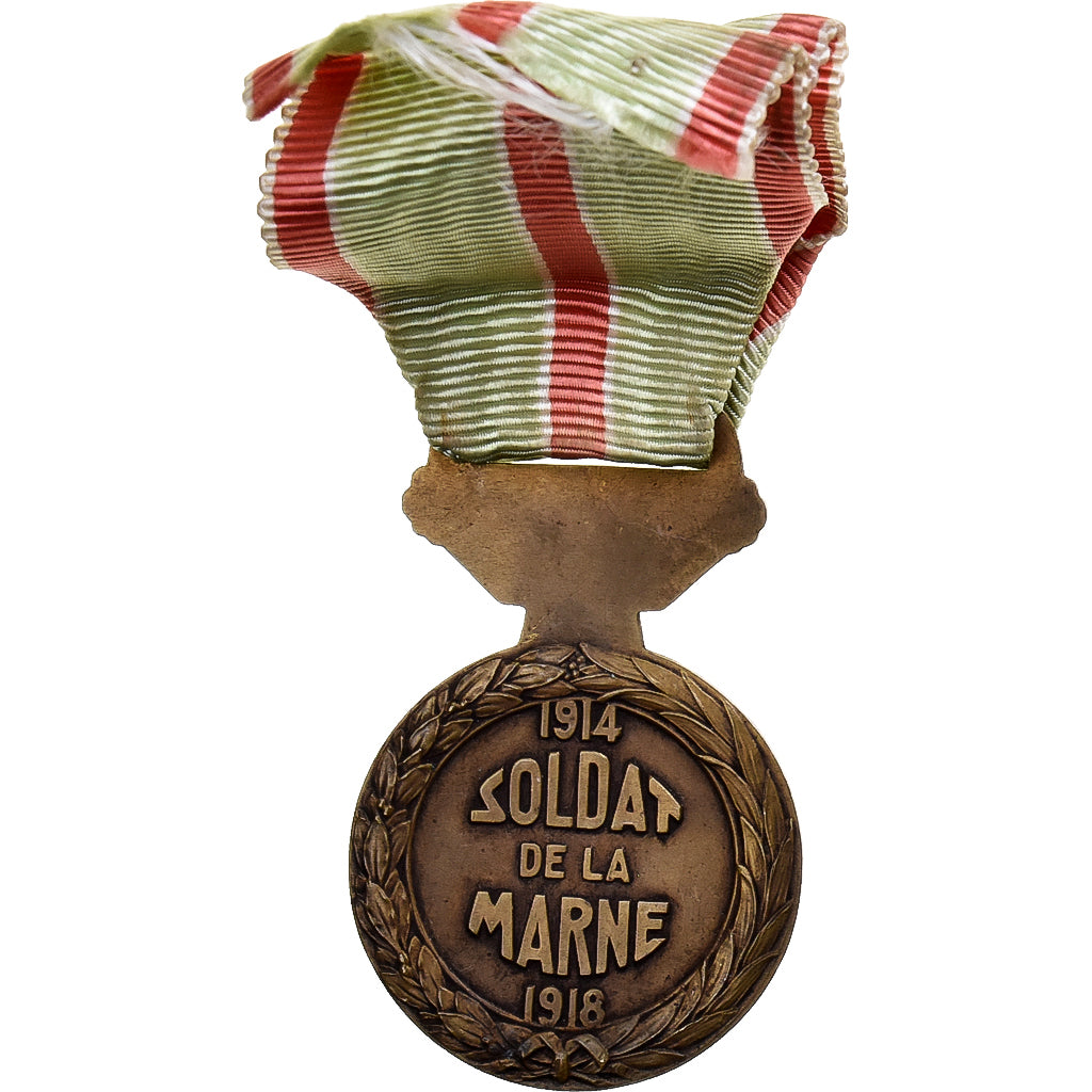 France, Soldat de la Marne, WAR, Medal, 1914-1918, Excellent Quality, Bronze, 32