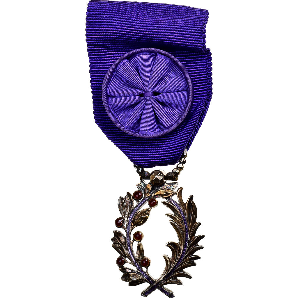 France, Palmes Académiques Officier, Médaille, Excellent Quality, Argent, 36