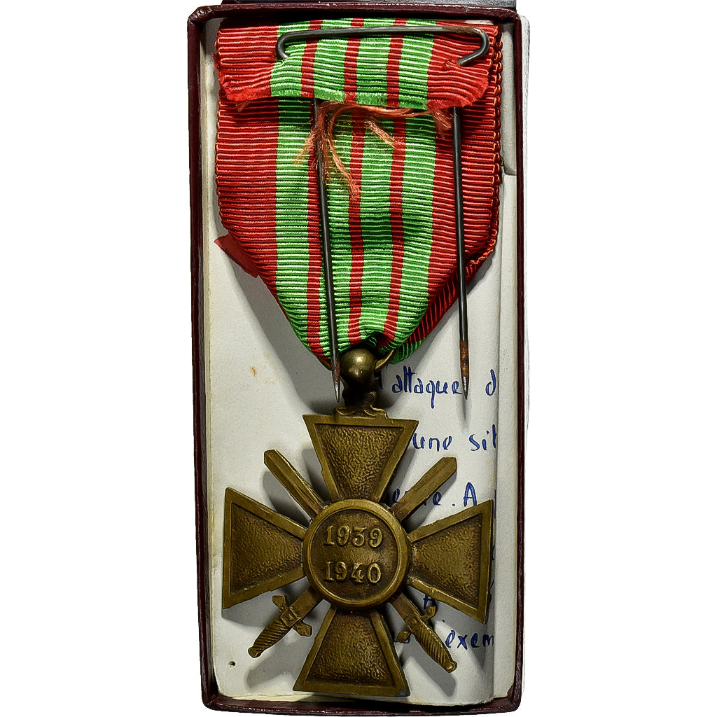 France, Croix de Guerre, Medal, 1939-1940, 2 Citations, Uncirculated, Bronze, 38