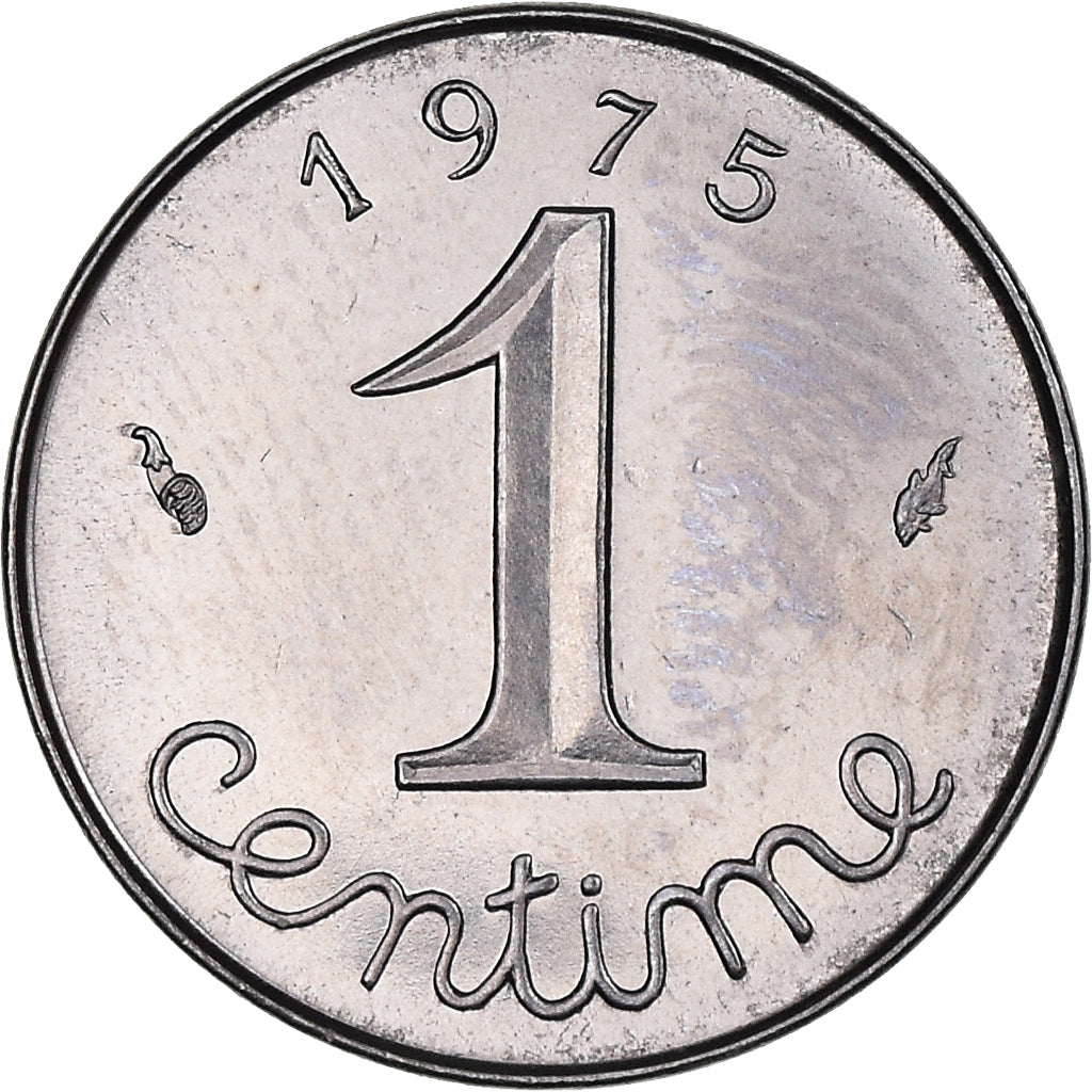 Coin, France, Épi, Centime, 1975, Paris, MS(65-70), Stainless Steel, KM:928