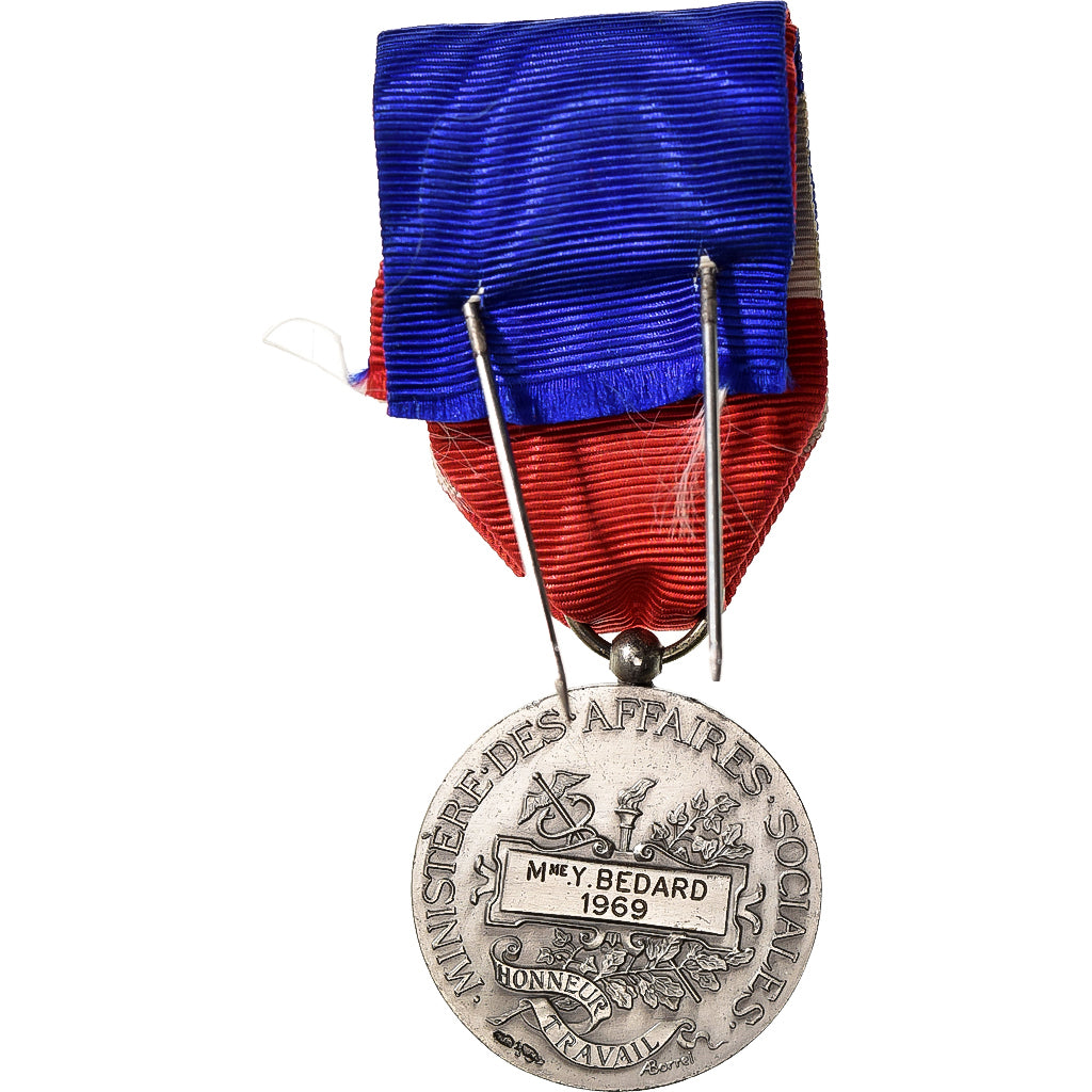 Francja, Ministère des Affaires Sociales, medal, 1969, Doskonała jakość