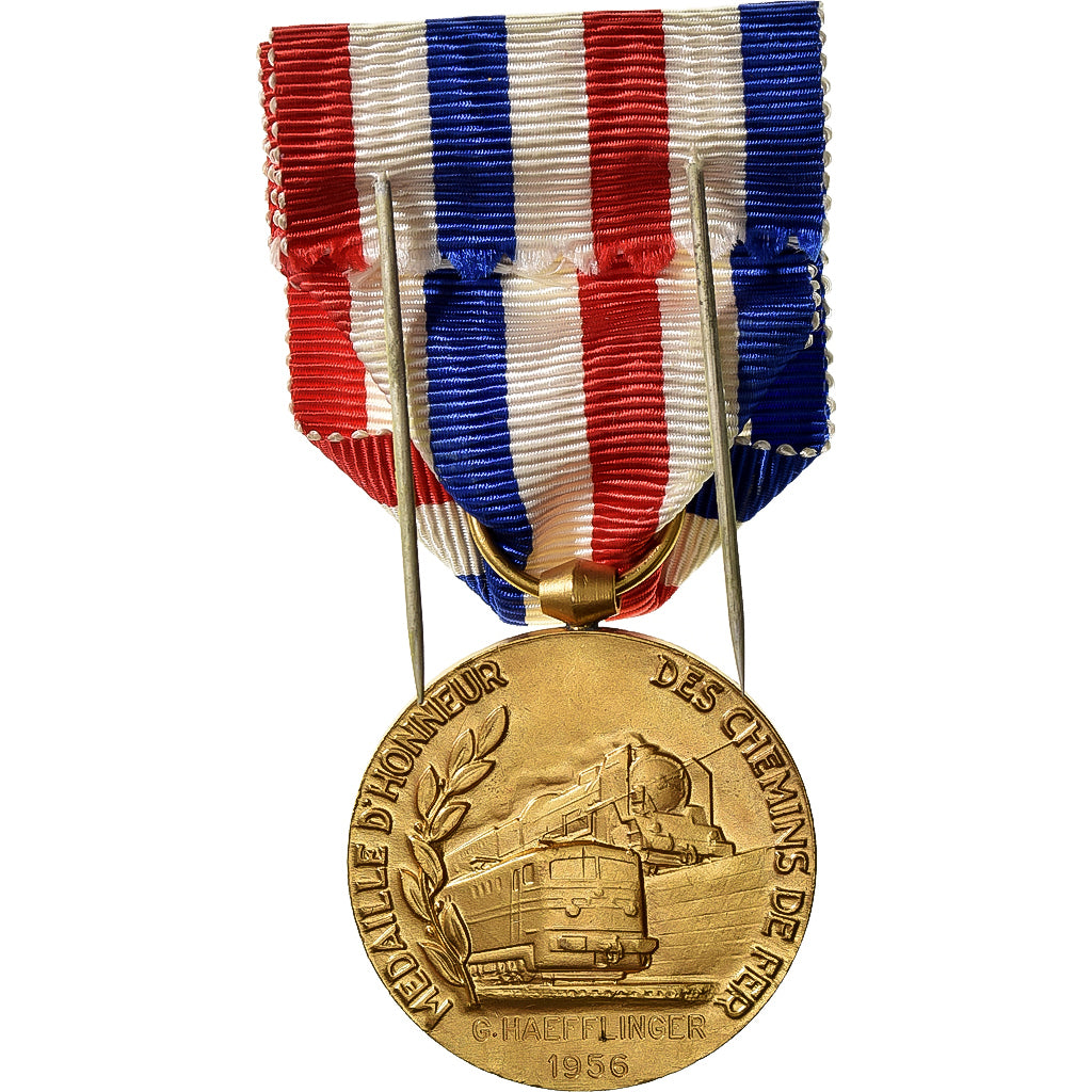 Frankrijk, Médaille d'honneur des chemins de fer, Railway, Medaille, 1956, Niet
