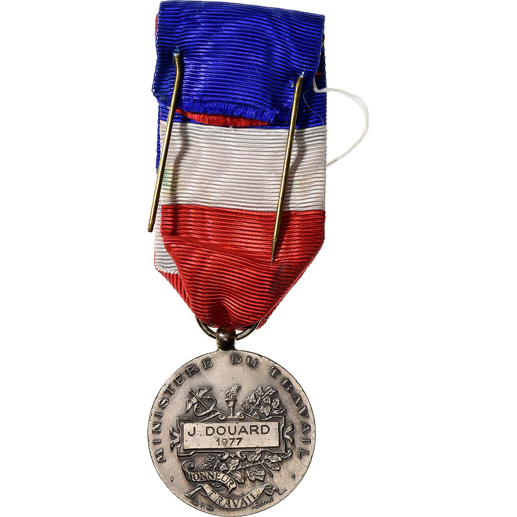 France, Honneur-Travail, République Française, Medal, 1977, Excellent Quality