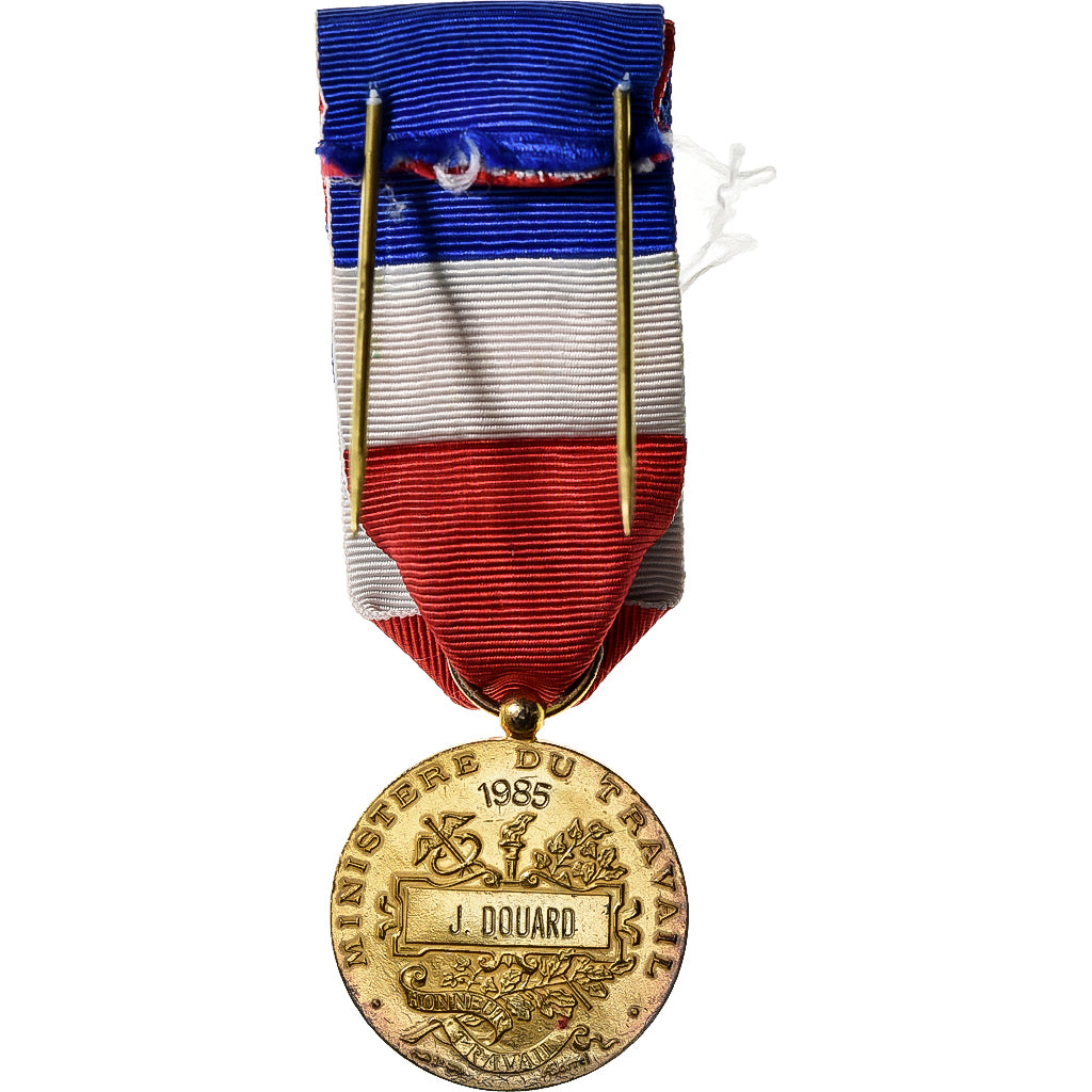 France, Honneur-Travail, République Française, Medal, 1985, Excellent Quality