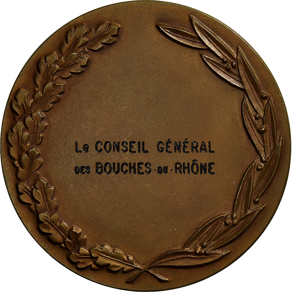 France, Medal, Conseil Général des Bouches-du-Rhône, Bronze, Galtié