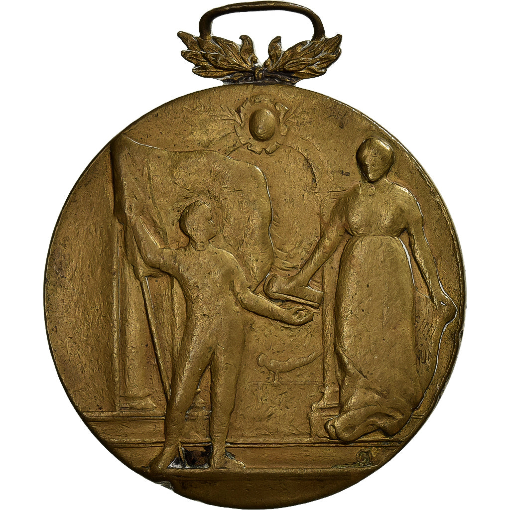 France, Medal, Concours de Gymnastique, 1927, Bronze, VF(20-25)