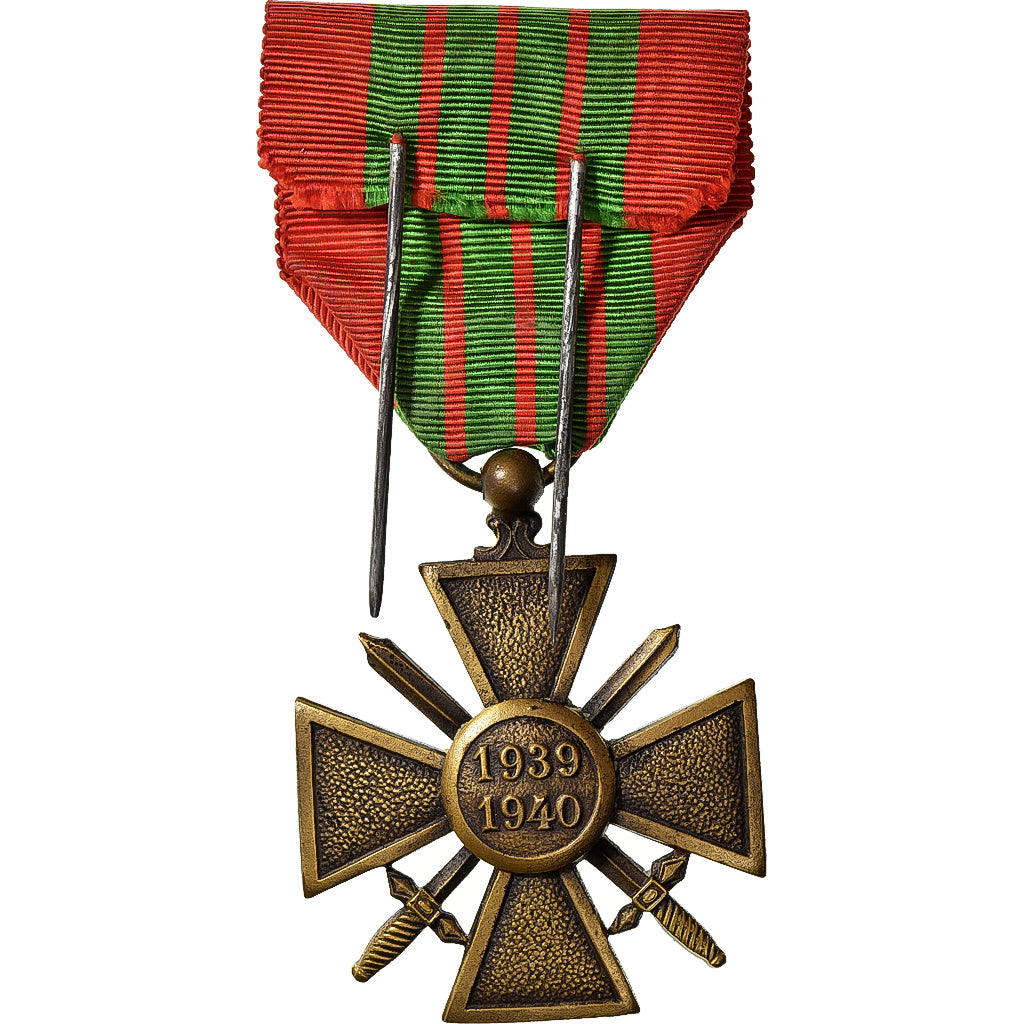 France, Croix de Guerre, Medal, 1939-1940, 2 Citations, Excellent Quality