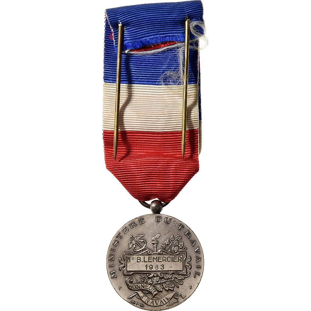 France, Honneur-Travail, République Française, Medal, 1983, Excellent Quality