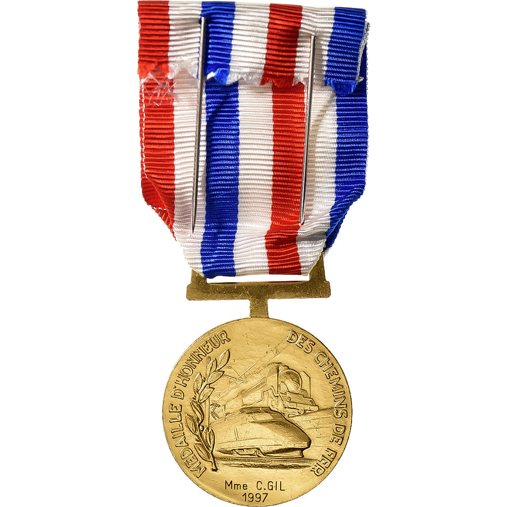 Francia, Médaille d'honneur des chemins de fer, Railway, medalla, 1997