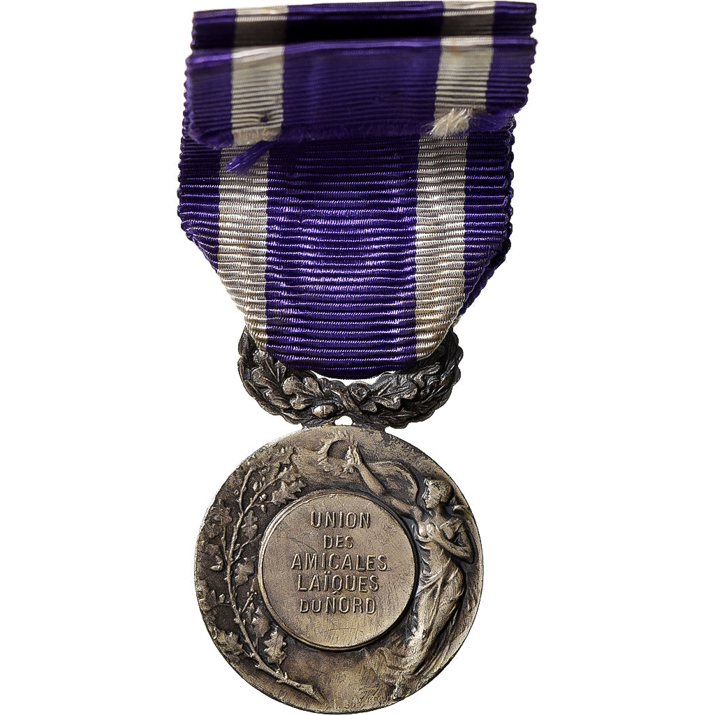 Frankrijk, Union des Amicales Laïques du Nord, Medaille, Excellent Quality