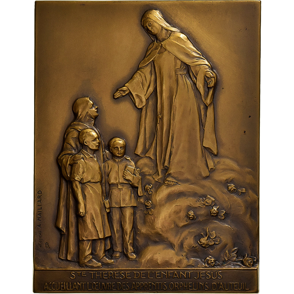 France, Medal, Sainte Thérèse de l'Enfant Jésus, Bronze, Maillard, MS(63)