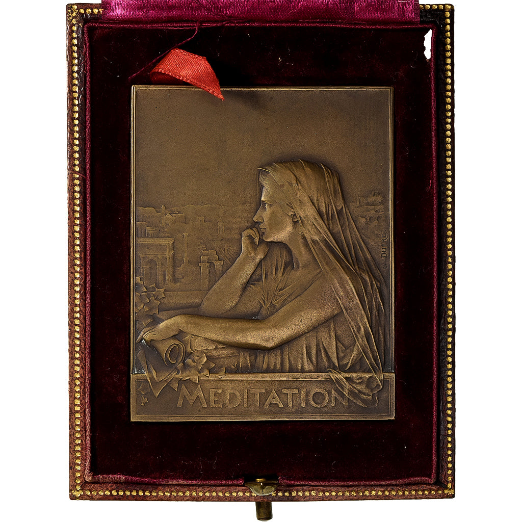 Francja, medal, Méditation, ND (1902), Brązowy, G.Dupré, AU(55-58)