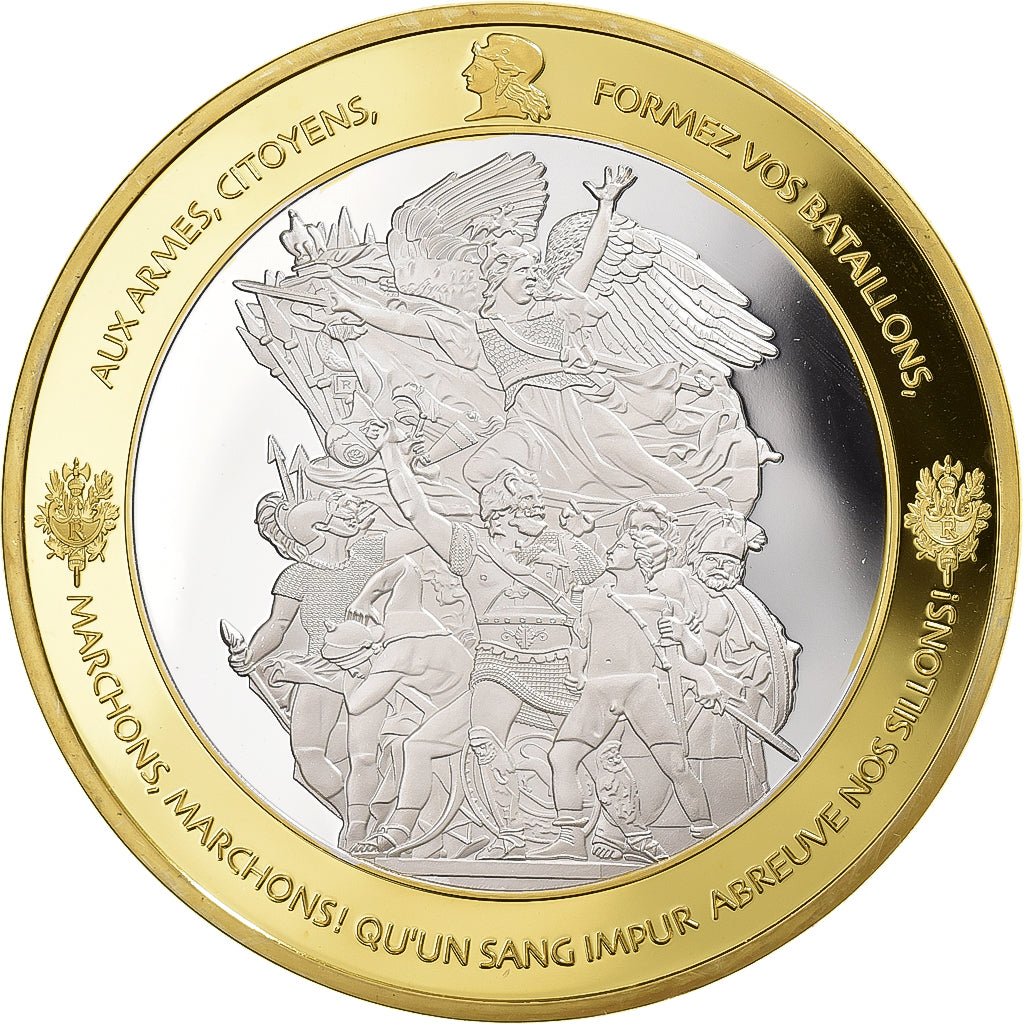 France, Médaille, Les piliers de la République, 2010, Cuivre plaqué Argent