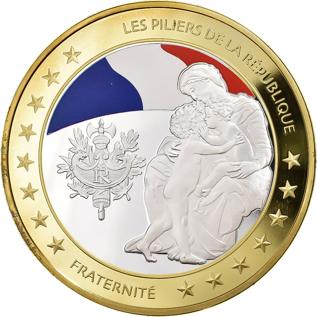 France, Medal, Les piliers de la République, 2010, Silver Plated Copper
